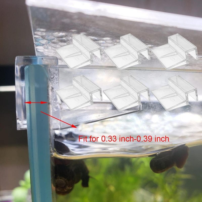 Weilan Aquarium Lid Clips 10mm Thick Rimless Tank Cover Clips Acrylic Fish Tank Cover Support Holder,15Pieces - Image 2